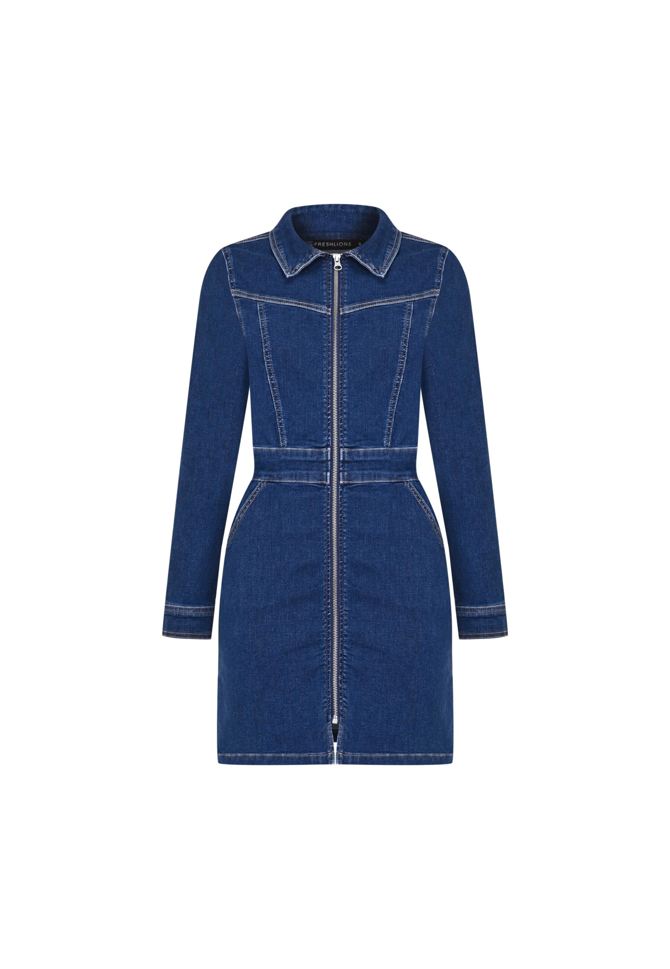 FRESHLIONS Zomerjurk 'Carla' in Blauw: voorkant