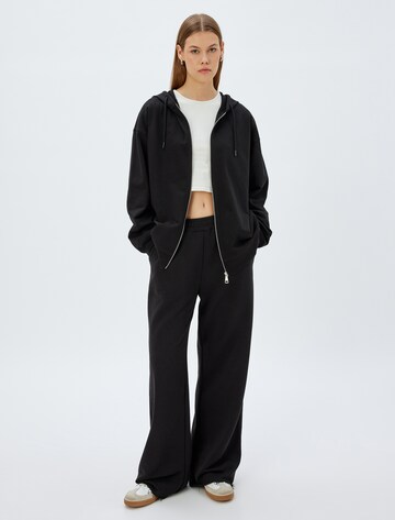 Koton Zip-Up Hoodie in Black