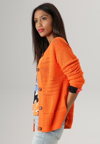 Aniston SELECTED Knit Cardigan in Orange