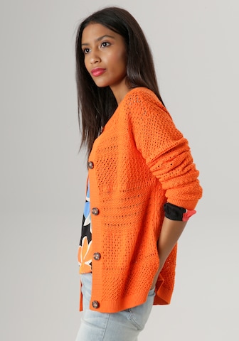 Aniston SELECTED Knit Cardigan in Orange
