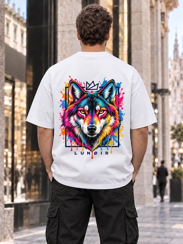 LUNØIR Studio Póló 'Tropical Riot – Urban Howl' - fehér