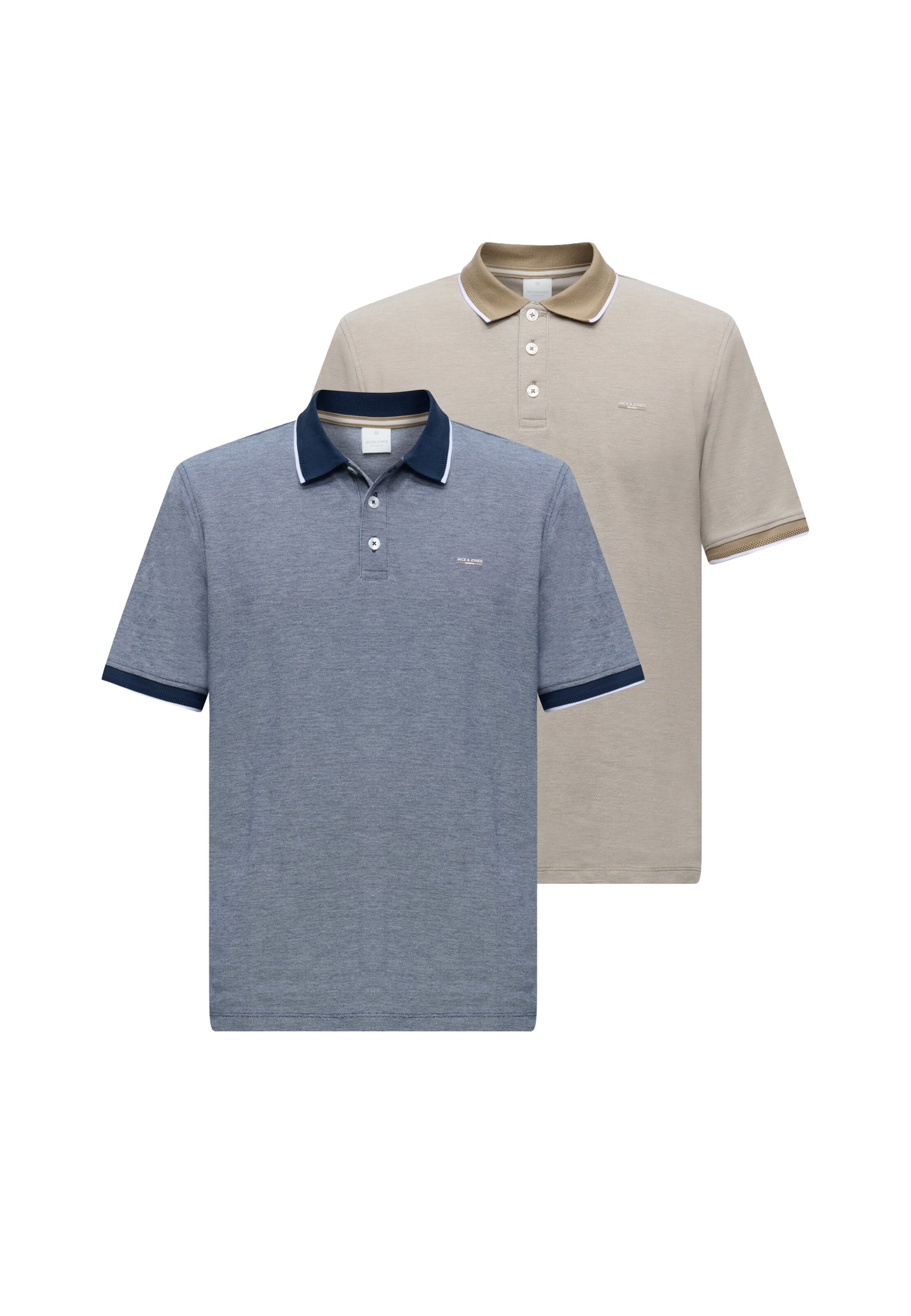 JACK & JONES T-Shirt 'JPRBLUALVES' en XS en beige chiné / bleu chiné, Vue avec produit