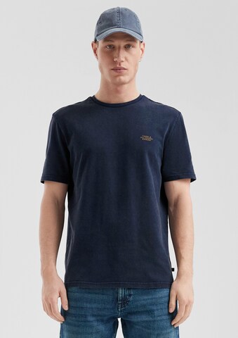 T-Shirt QS en bleu : devant