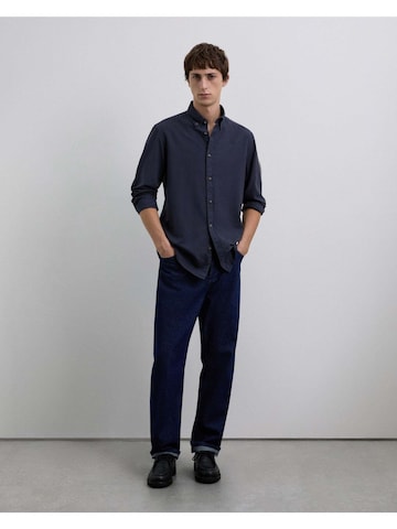 Scalpers Средняя посадка Рубашка 'Scdye Check' в Синий: спереди