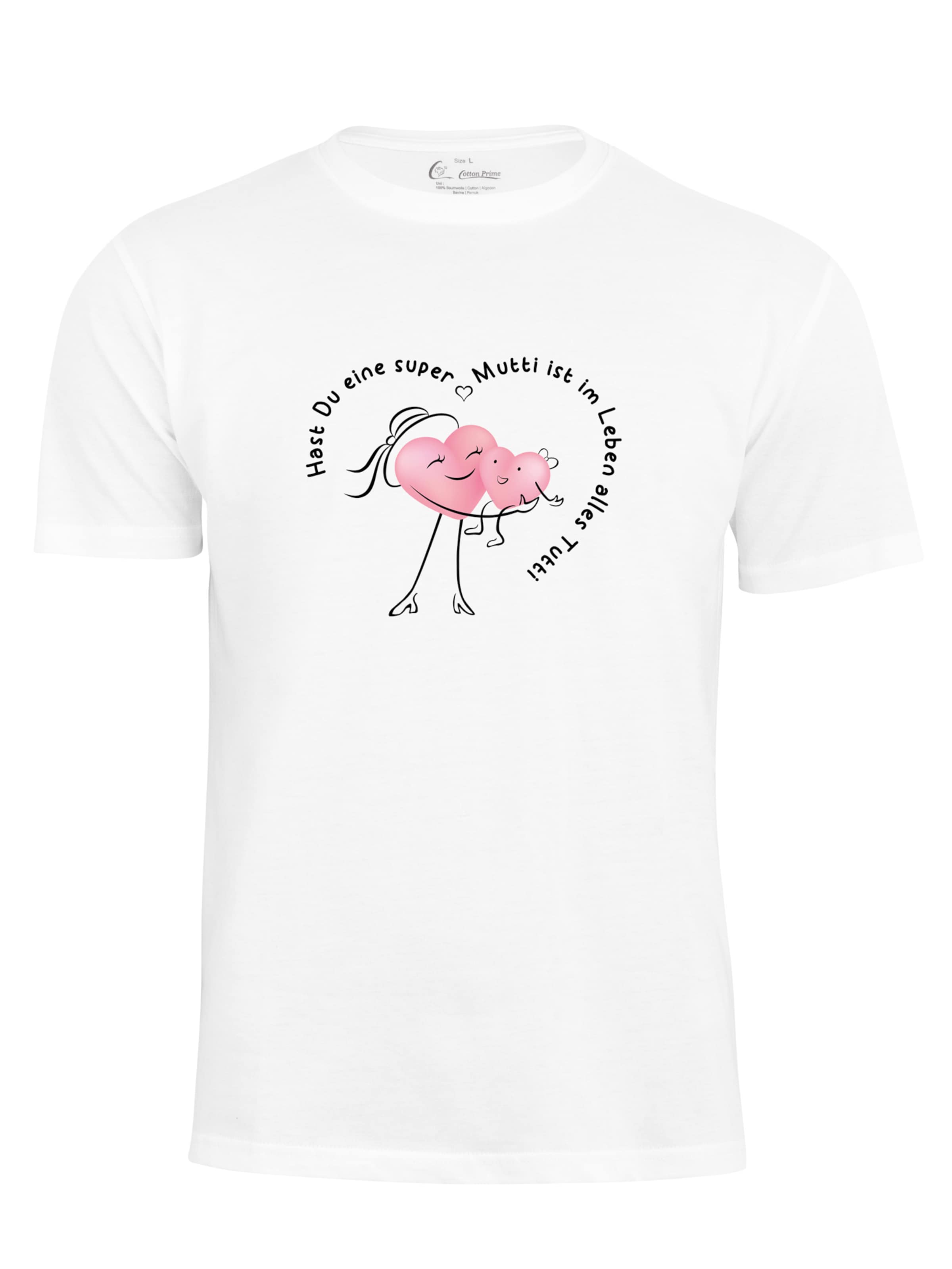 Cotton Prime Shirt 'Super Mutti' in Wit: voorkant