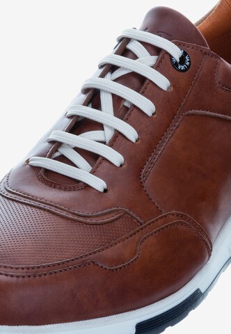 VANLIER Athletic Lace-Up Shoes ' Positano ' in Brown