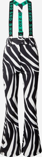 TOPSHOP Pantalon de sport en vert / noir / blanc, Vue avec produit