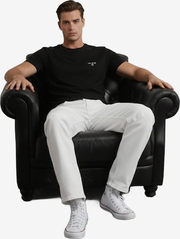 LTB Jeans - Camiseta 'Minimal Print T-Shirt' en negro: frente