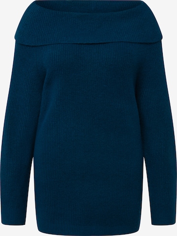 Pull-over Ulla Popken en bleu : devant