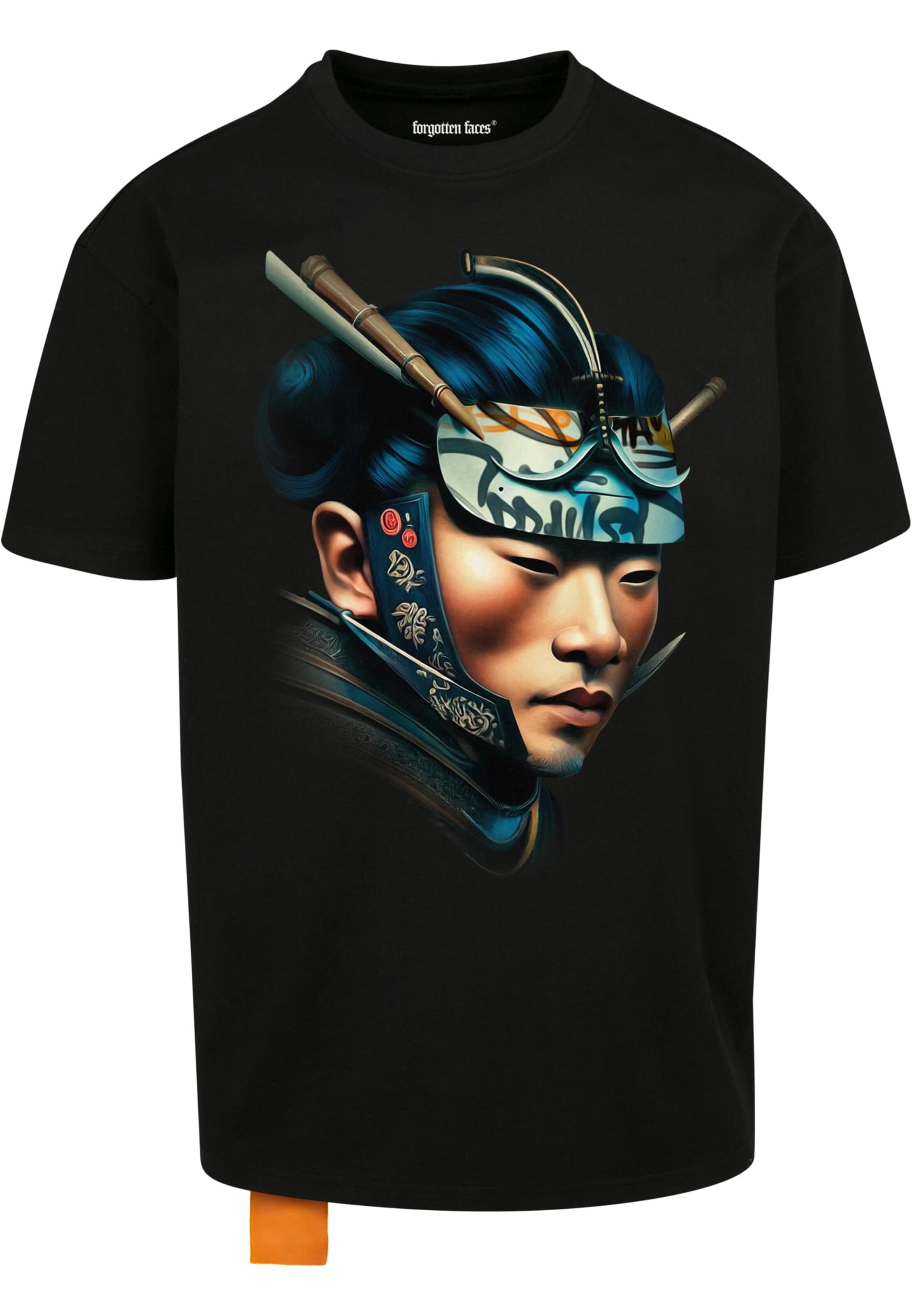 Maglietta 'Hattori Hanzo' di Forgotten Faces in nero: frontale