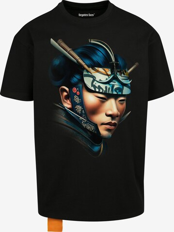 Forgotten Faces Shirt 'Hattori Hanzo' in Black: front