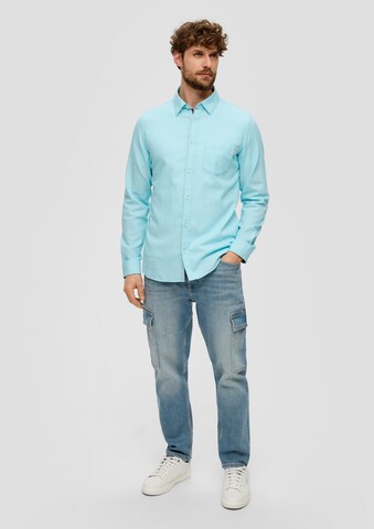 s.Oliver Regular fit Button Up Shirt in Blue