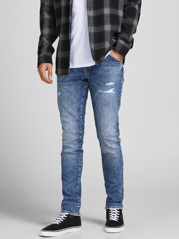 JACK & JONES Slimfit Jeans 'JJIGlenn JJFox' in Blauw: voorkant