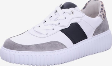 Chaussure de sport à lacets 'Sneaker Low Damen 66.425 51 Echtleder in weiß' Gabor Comfort en blanc : devant