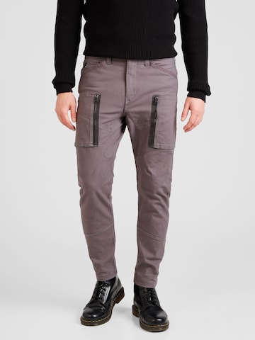 G-Star RAW Tapered Cargobroek in Grijs: voorkant