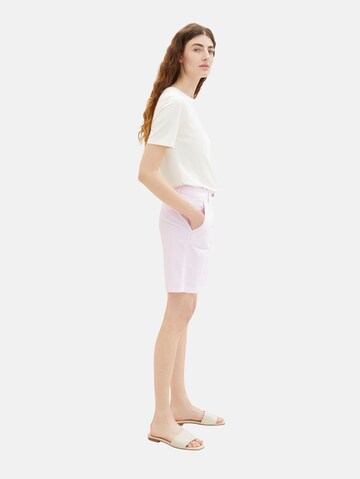 TOM TAILOR Regular Shorts in Pink