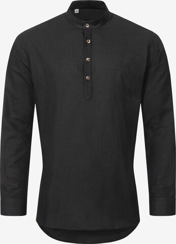 Indumentum Button Up Shirt in Black: front