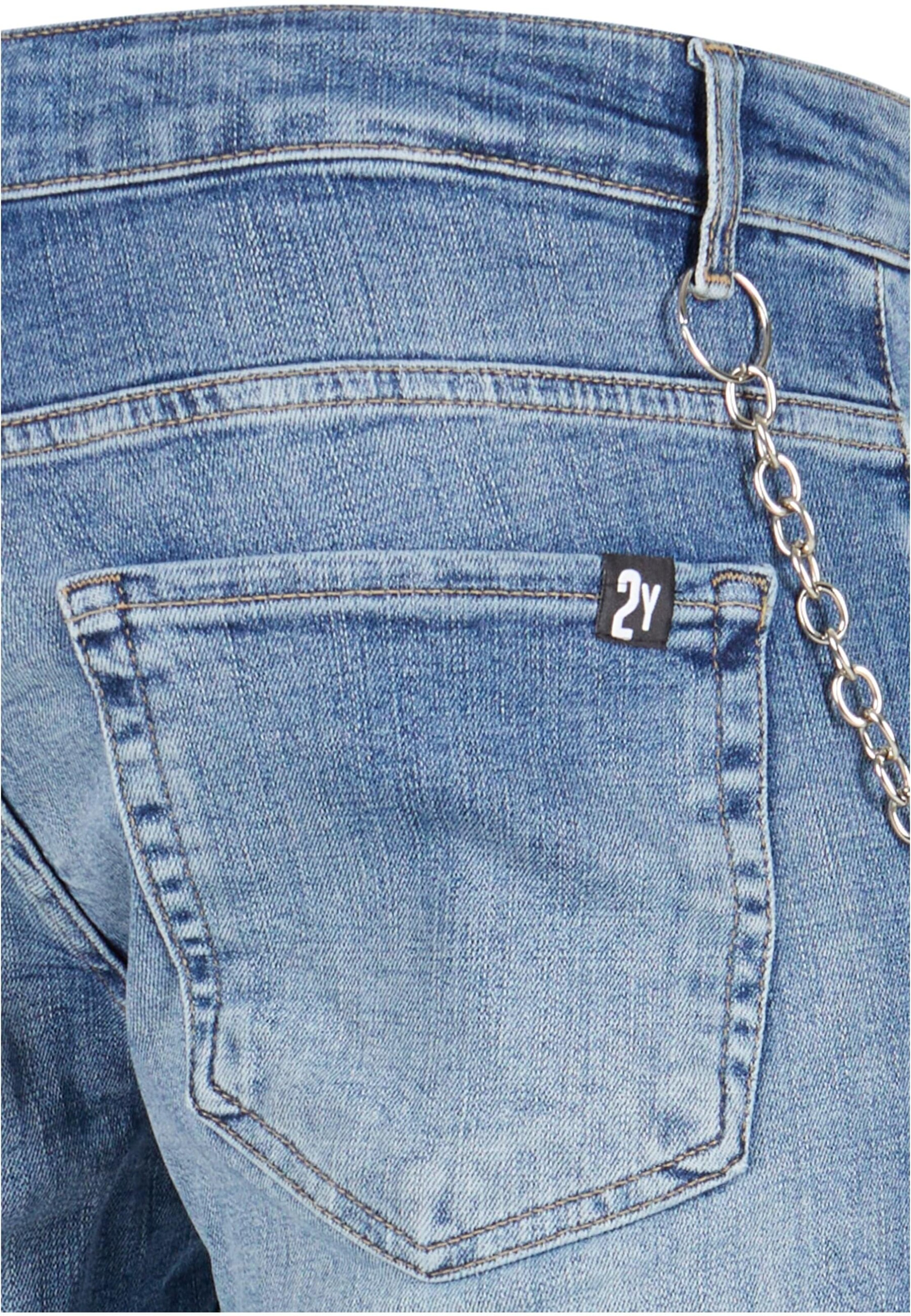 2Y Premium Tapered Jeans in Blue