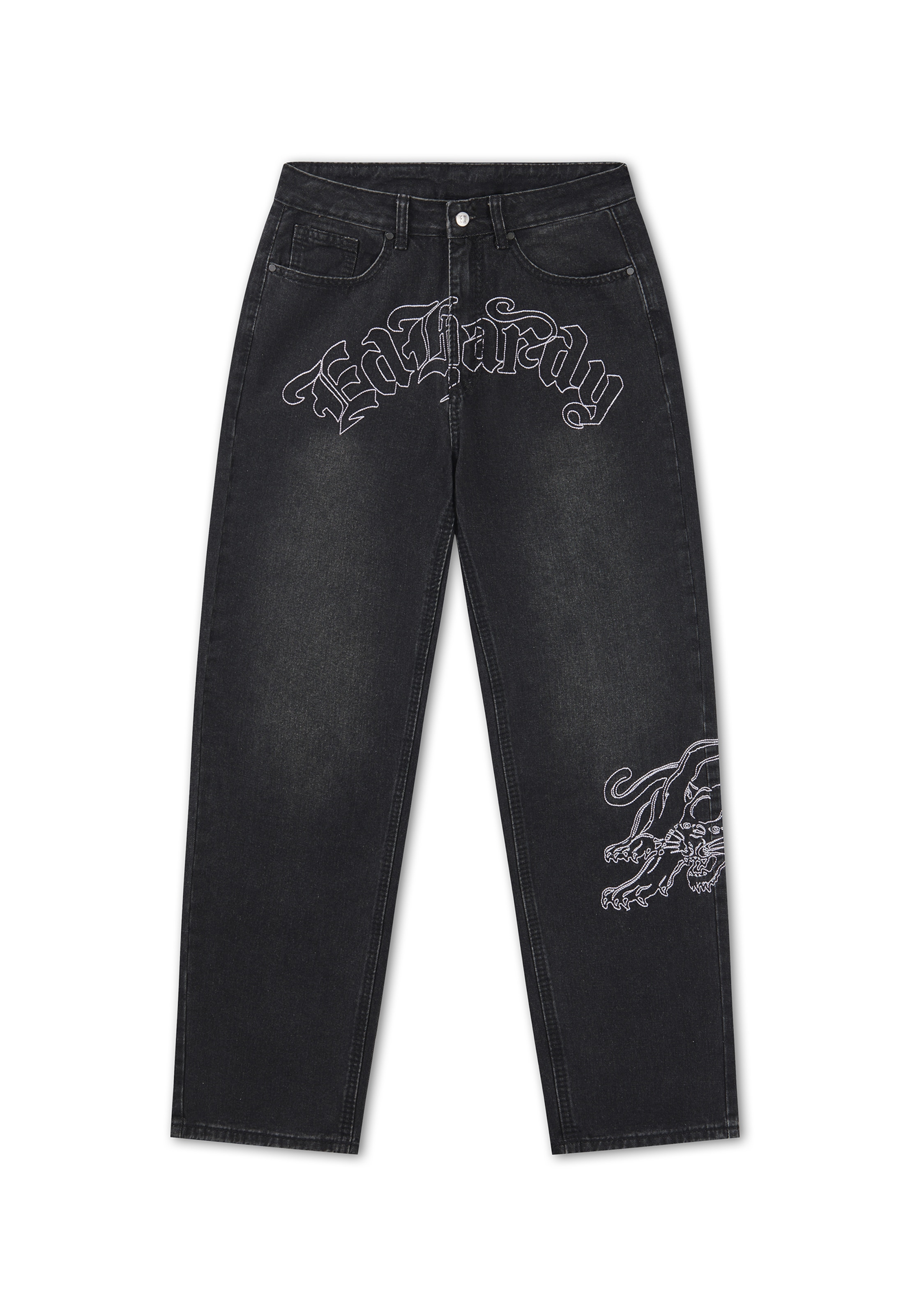 Ed Hardy Ohlapna forma Kavbojke 'Gothic Panther' | črna barva: sprednja stran