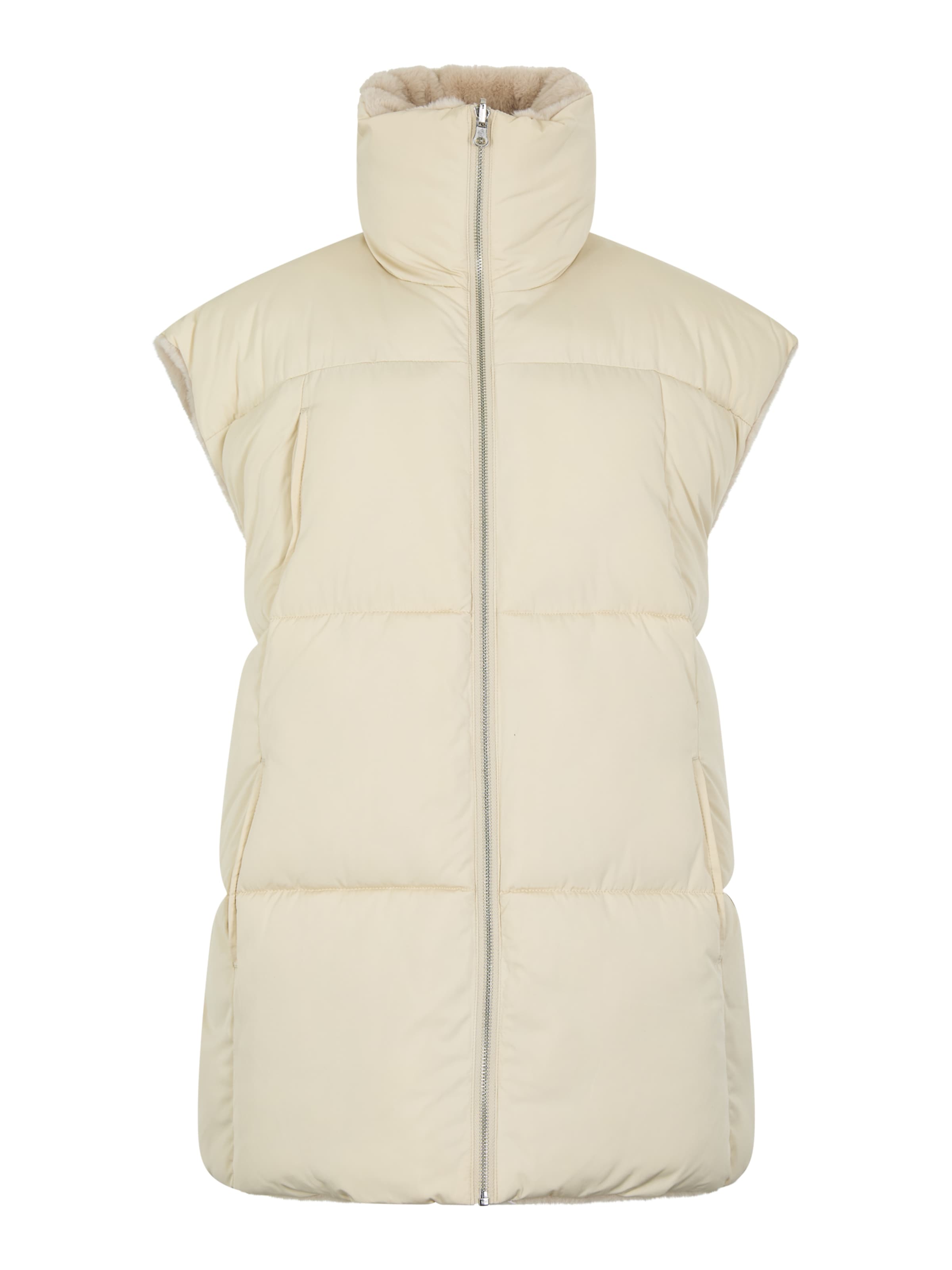 Apricot Vest in Beige: front