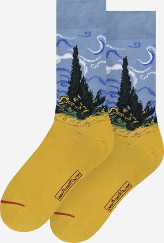 MuseARTa Socken 'Wheatfield With Cypress' in Gelb: predná strana
