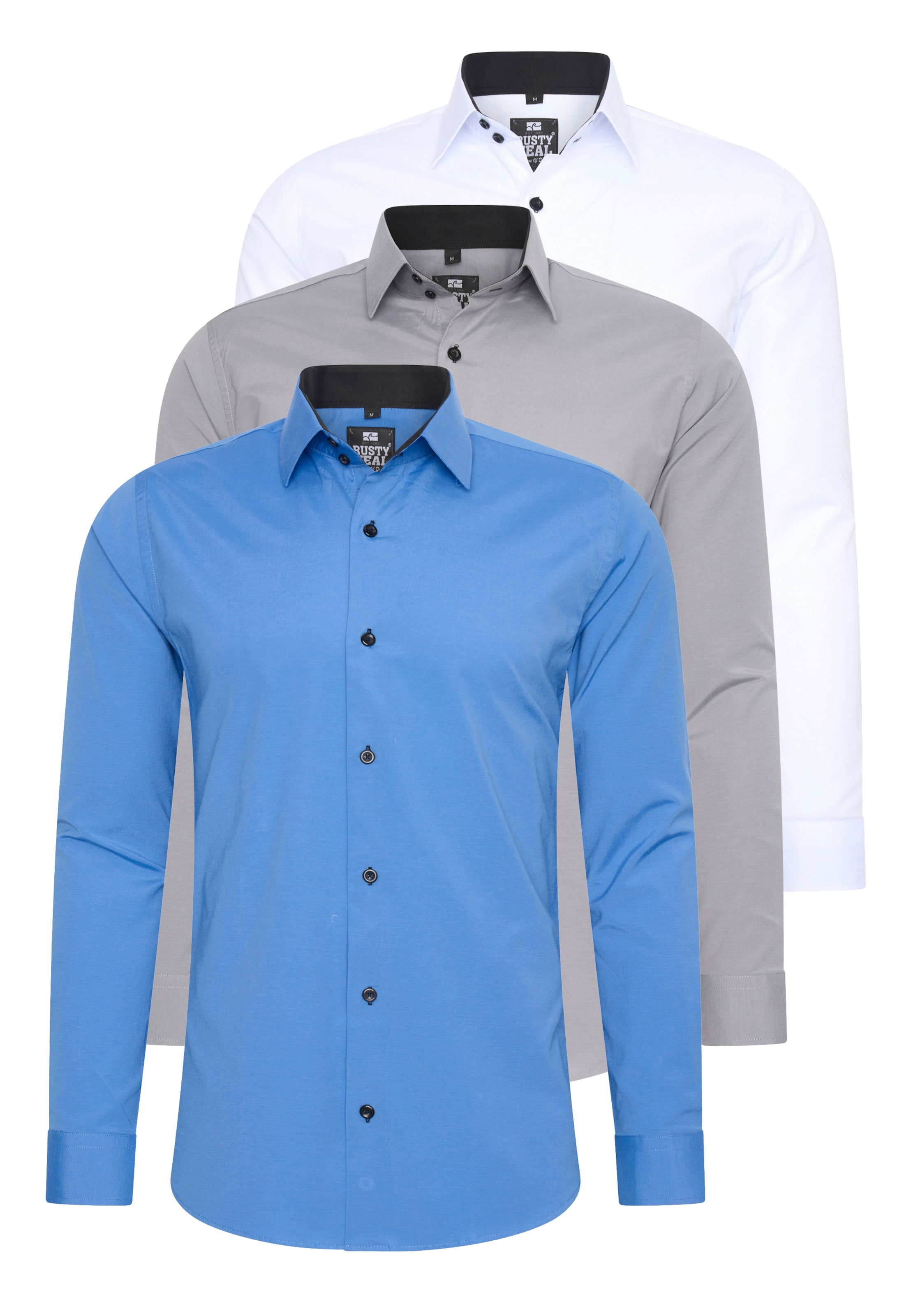 Rusty Neal Slim fit Button Up Shirt in Blue: front