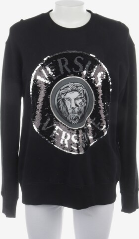 VERSACE Sweatshirt & Zip-Up Hoodie in XXL in Black: front