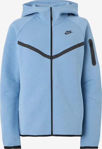 Veste de survêtement 'TCH FLC 2' Nike Sportswear en bleu : devant