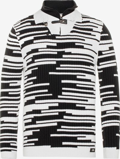 CIPO & BAXX Pullover in schwarz / weiß, Produktansicht