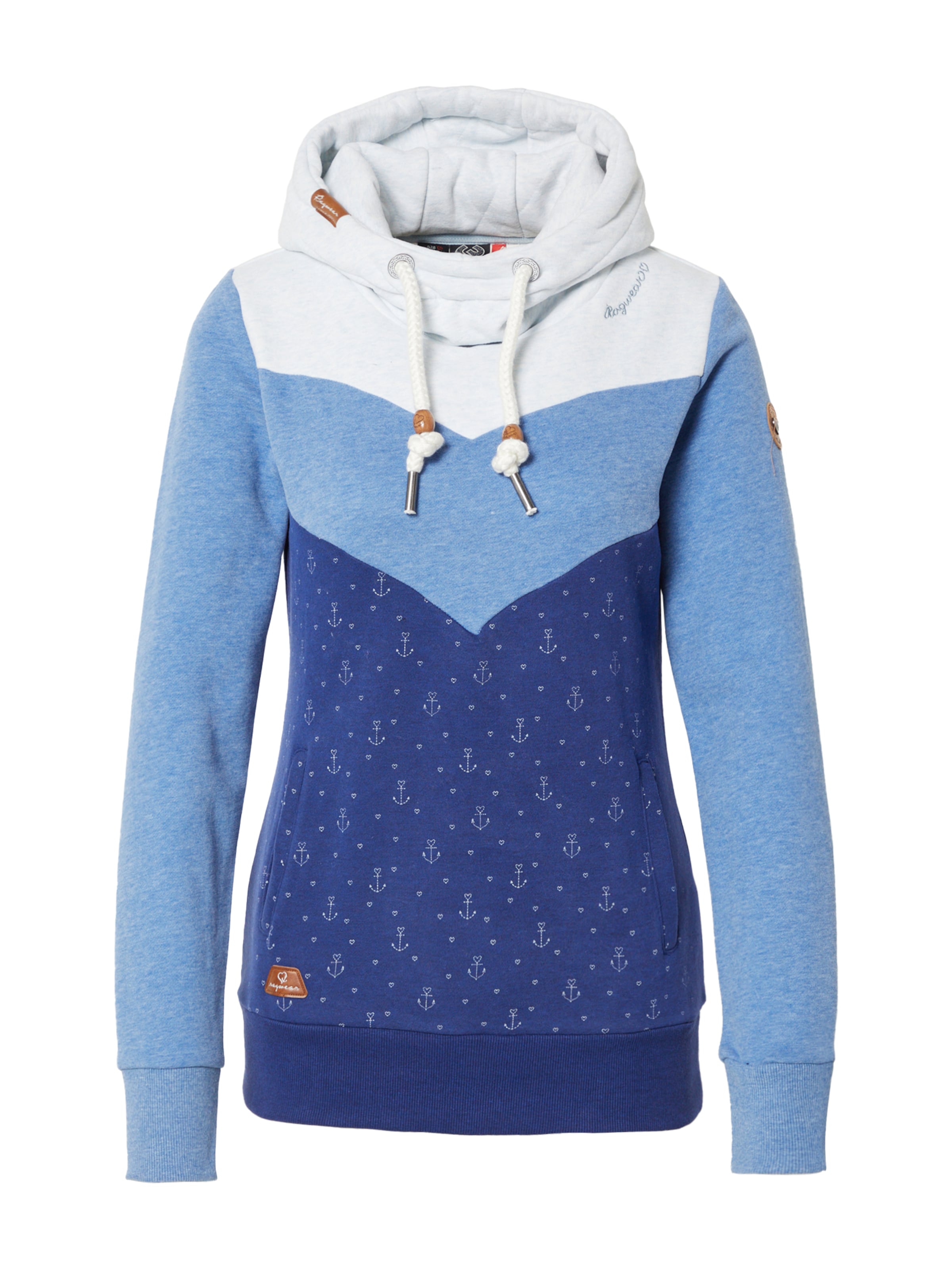 Bluză de molton 'Trega' de la Ragwear pe albastru: față