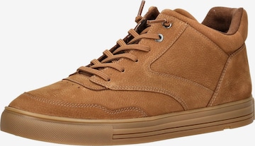 Baskets basses LLOYD SELECTED en marron : devant