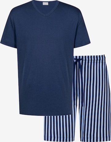 Mey Pajama short 'Graphic Stripes' in Blue: front