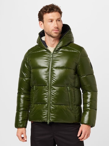 SAVE THE DUCK Zimska jakna 'Edgard' | zelena barva: sprednja stran