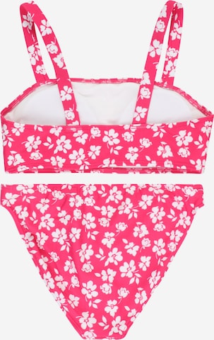 Abercrombie & Fitch Bandeau Bikini | roza barva