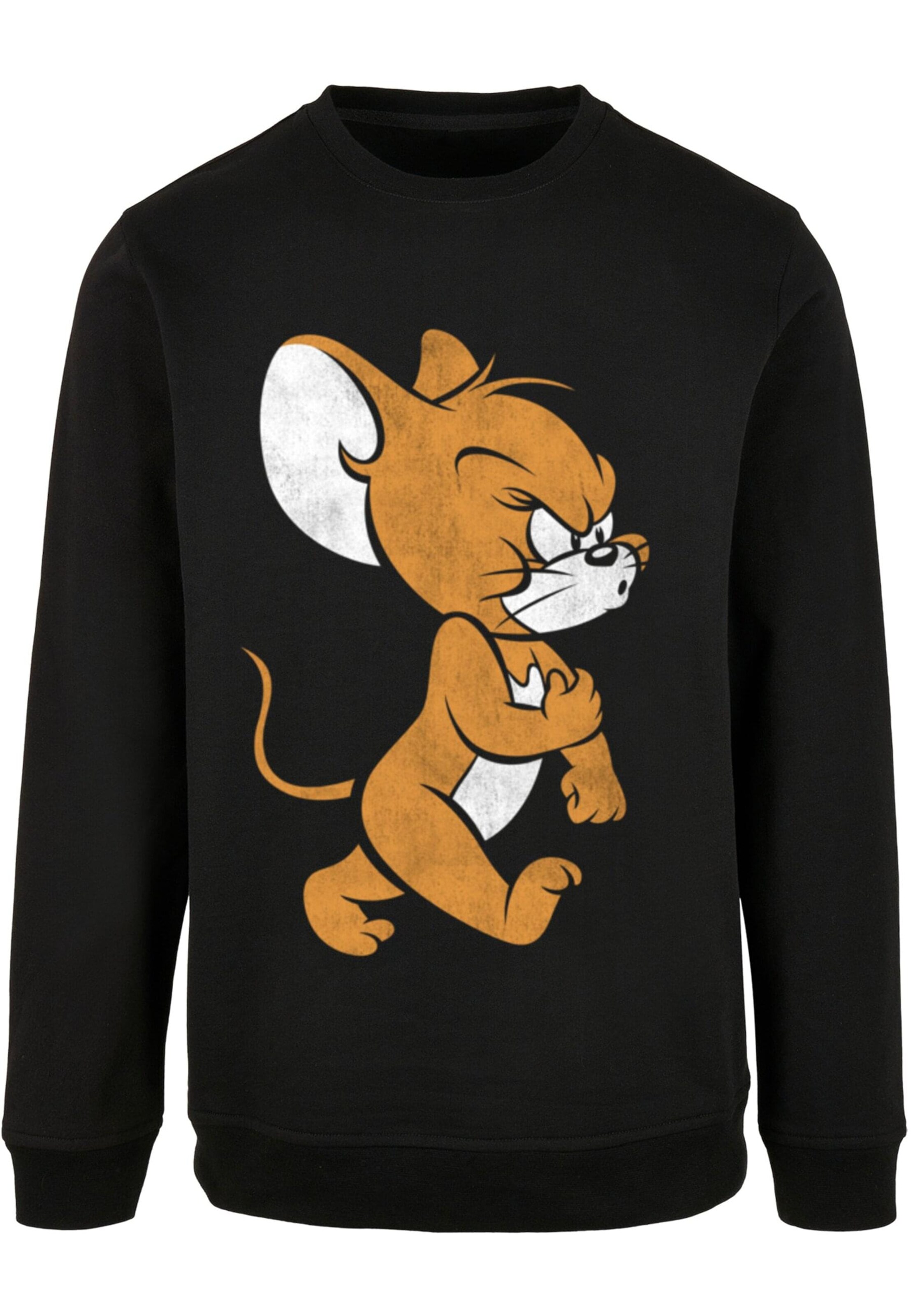 Sweat-shirt 'Tom & Jerry - Angry Mouse' ABSOLUTE CULT en noir : devant