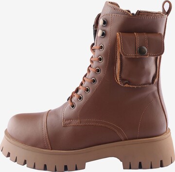 D.MoRo Shoes Lace-Up Ankle Boots 'Mijakin' in Brown: front