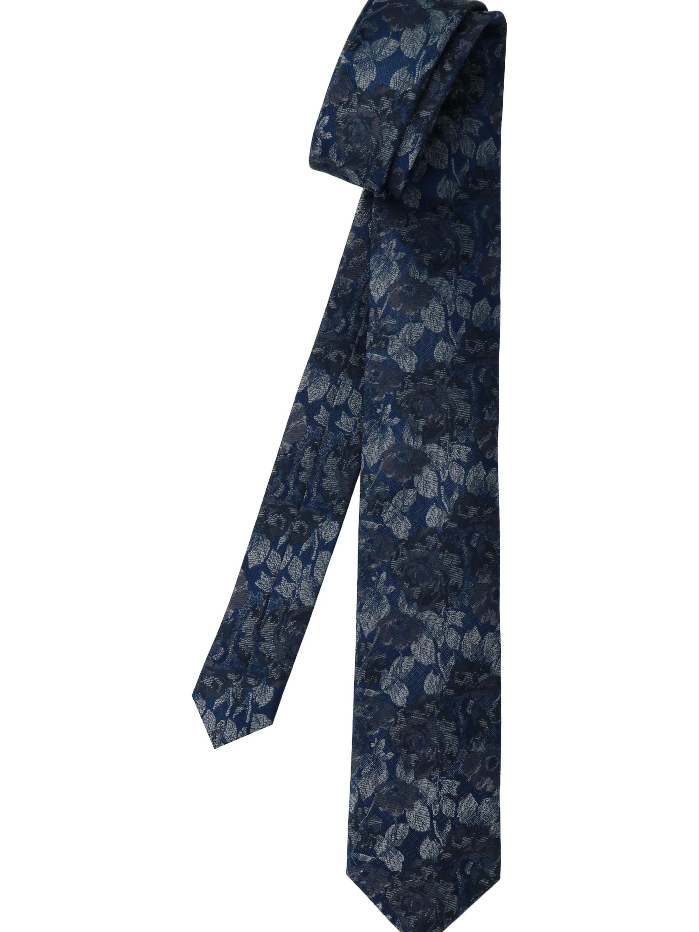 WILLEN Tie 'Millefleur Marine' in Grey