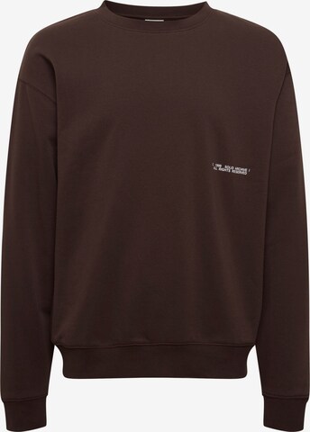 !Solid Sweatshirt 'Galileo' in Braun: predná strana
