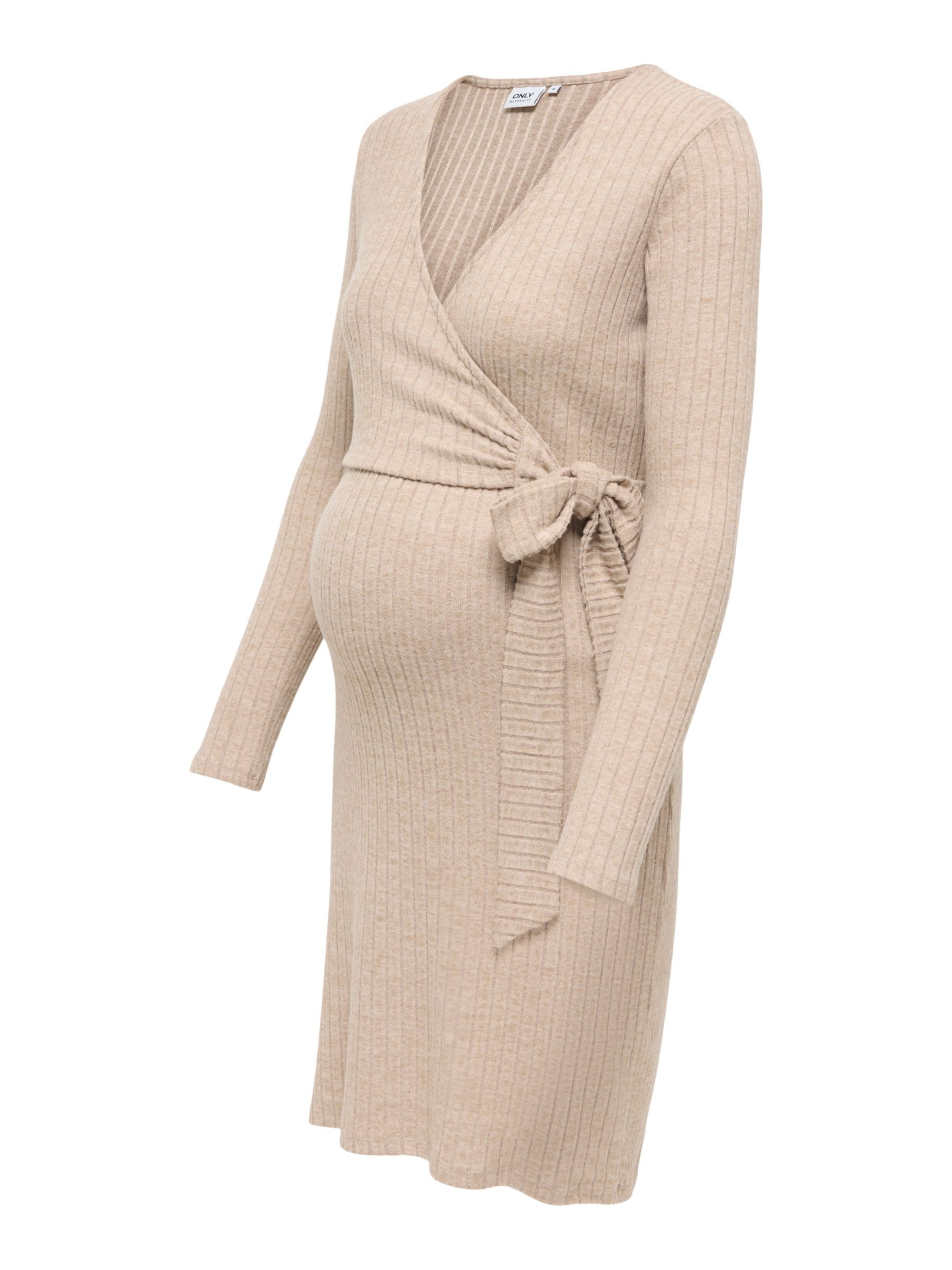 Robes en maille 'OLMLOLA' Only Maternity en beige
