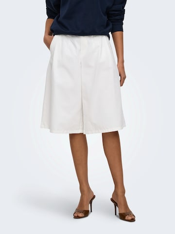 JDY Wide leg Παντελόνι πλισέ 'JDYBIANCA' σε λευκό: μπροστά