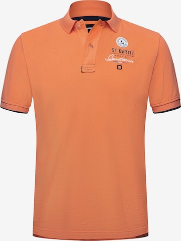 CODE-ZERO Poloshirt "Port de Gustavia St Barth" in Orange: predná strana