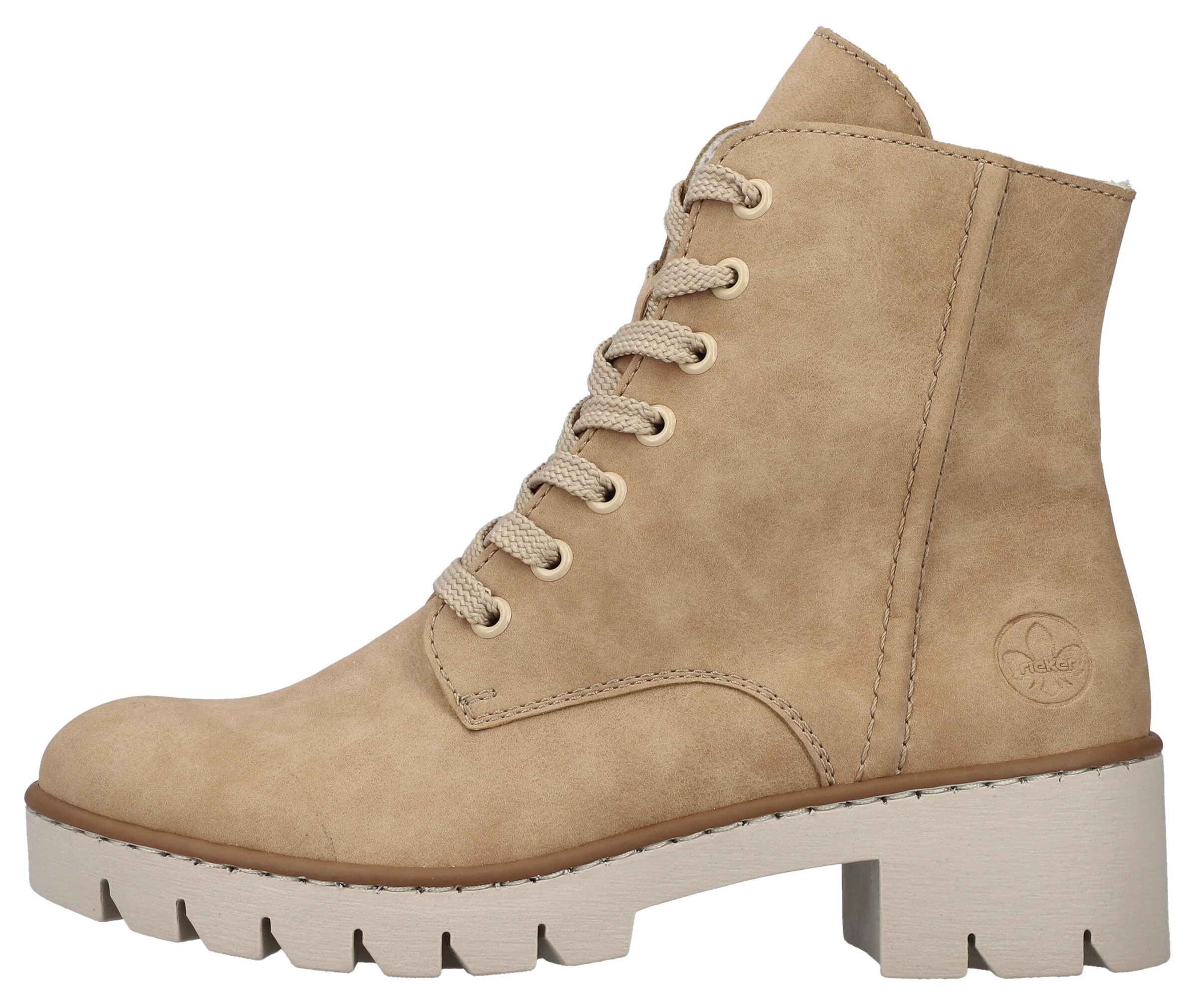 Rieker Schnürstiefelette in Beige