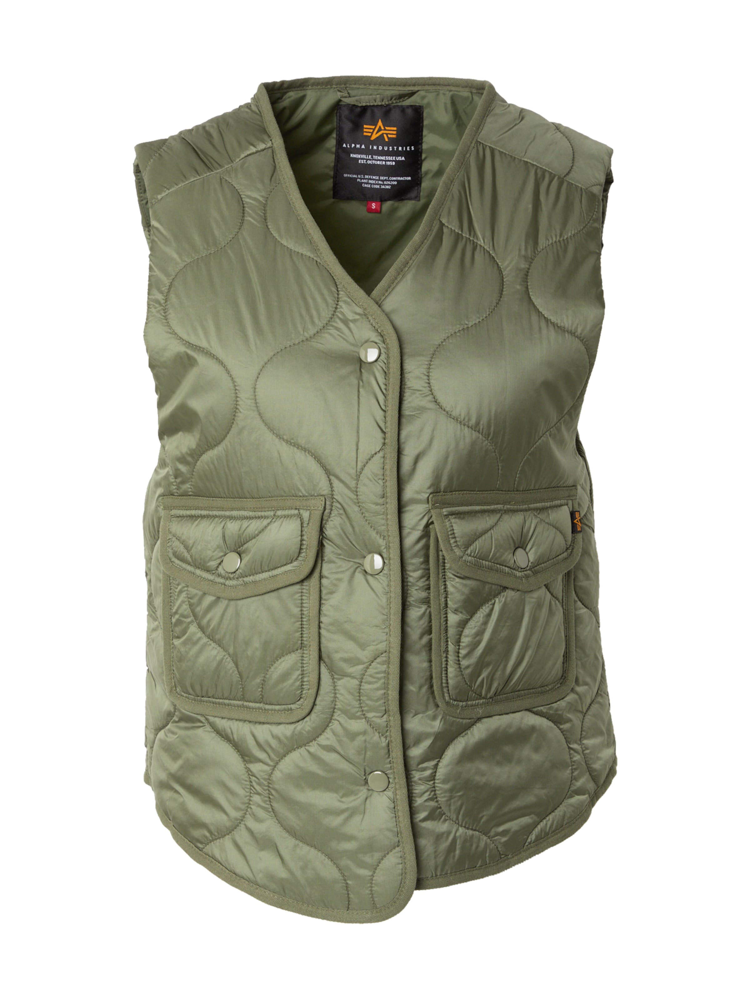 Gilet ALPHA INDUSTRIES en vert : devant