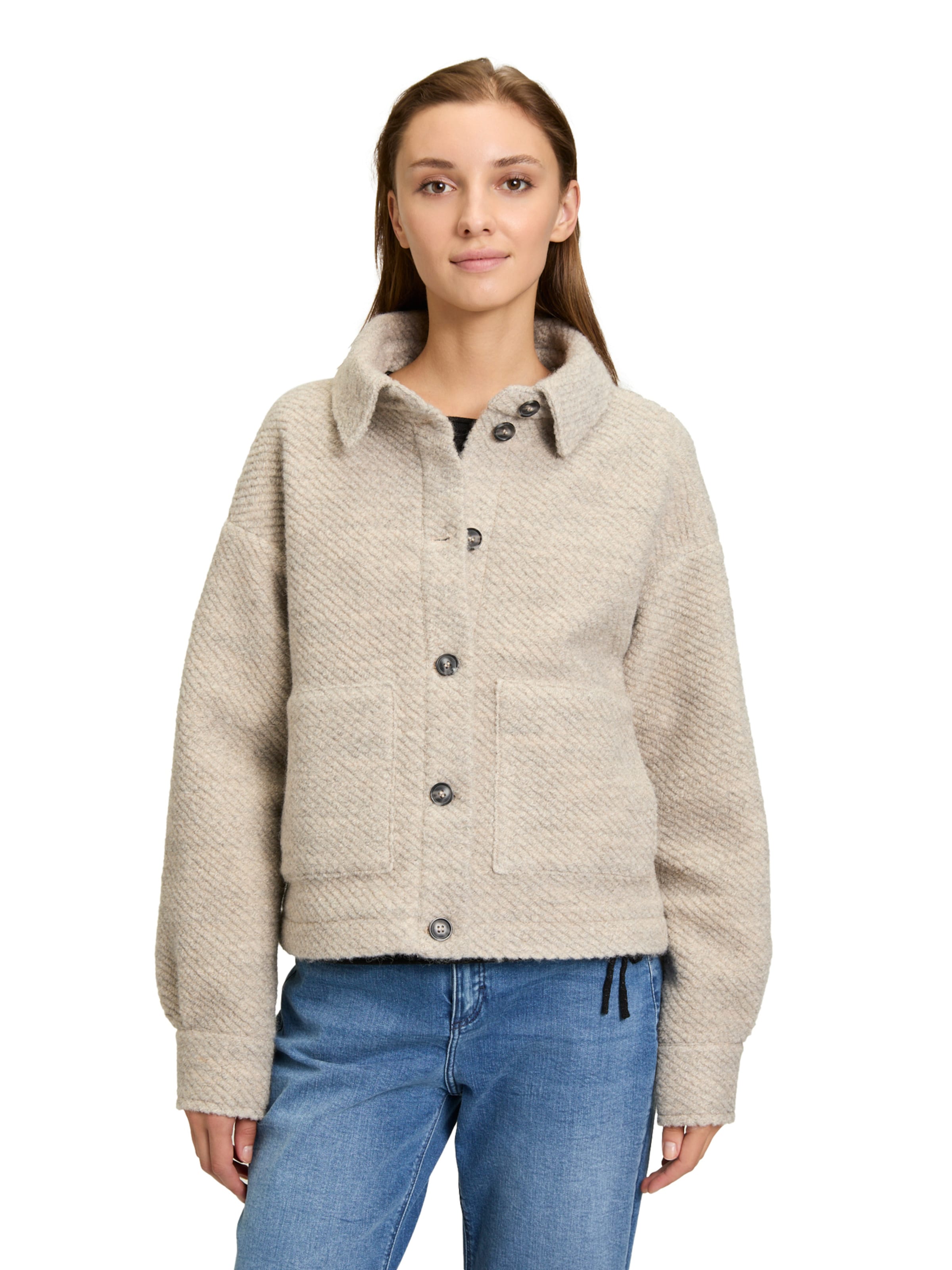 Cartoon Tussenjas in Grijs: voorkant