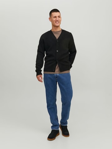 JACK & JONES Knit Cardigan in Black