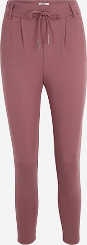 Only Petite Tapered Pleat-Front Pants 'Poptrash' in Pink: front