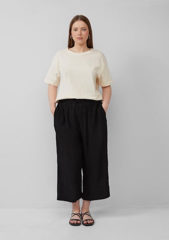Wide Leg Pantalon QS en noir