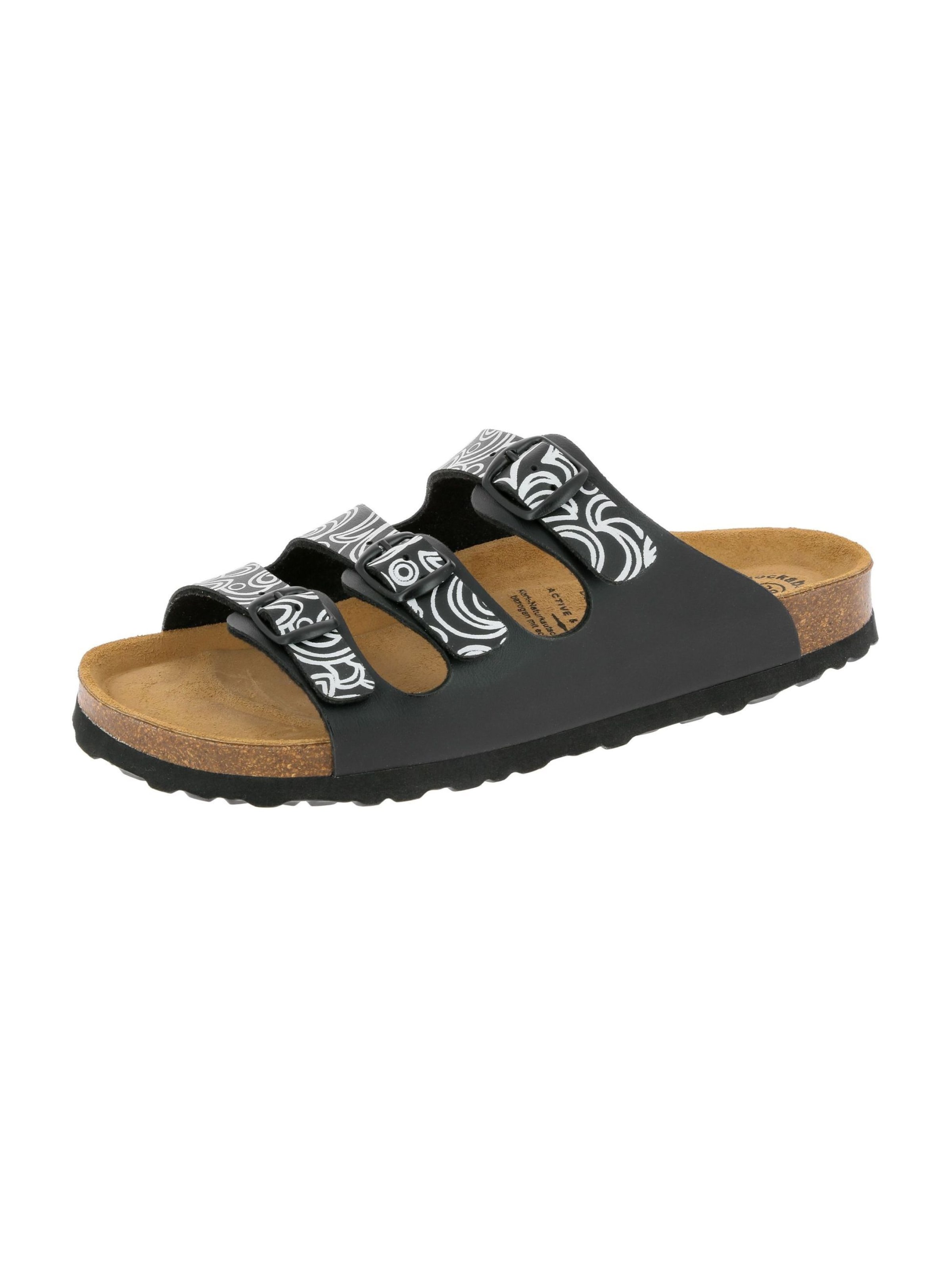 LICO Pantolette ' Bioline' in Schwarz: Vorderseite