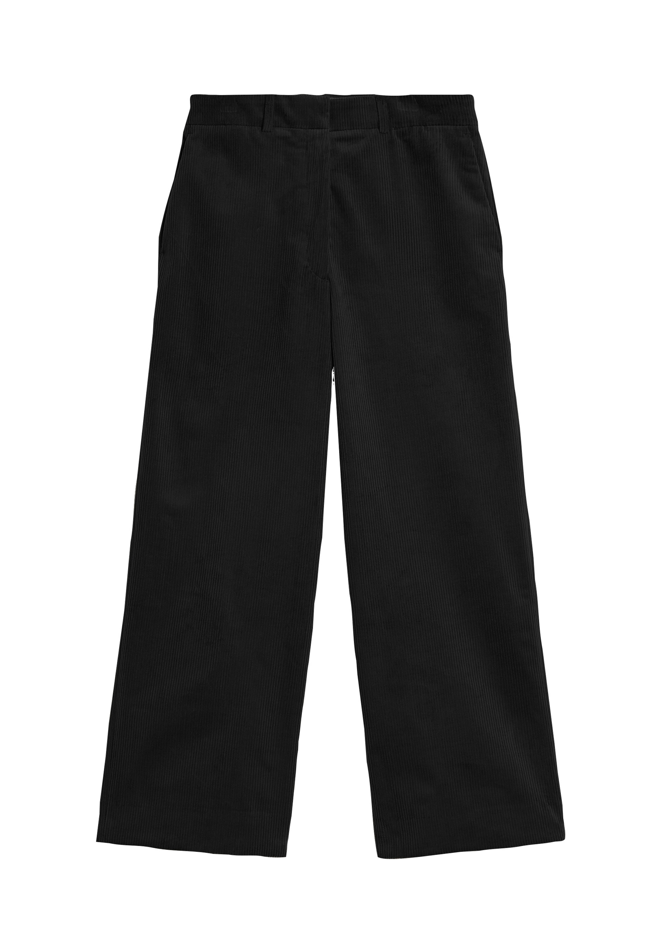 ARMEDANGELS Wide leg Broek &#x27;JAALMA CORDUROY&#x27; in Zwart: voorkant