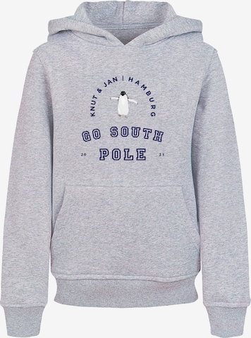 F4NT4STIC Sweatshirt 'Pinguin Knut & Jan Hamburg' in Grijs: voorkant